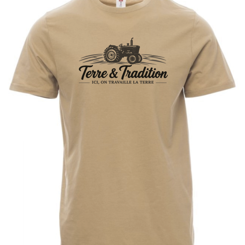 T-shirt « Terre & Tradition » – Ici, on travaille la Terre