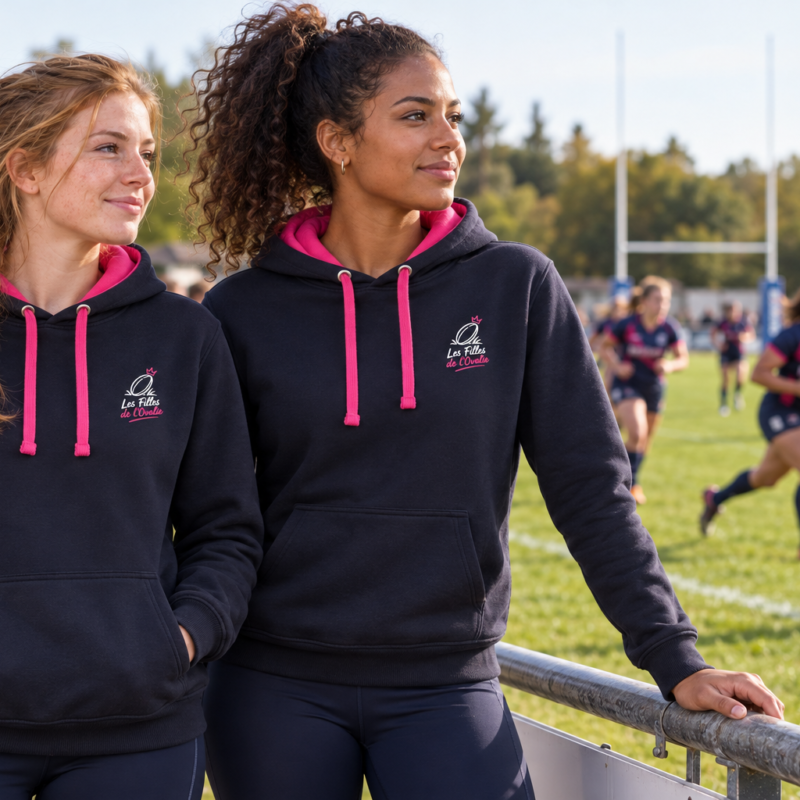 Sweat « Les Filles de L&rsquo;Ovalie » – Brodé