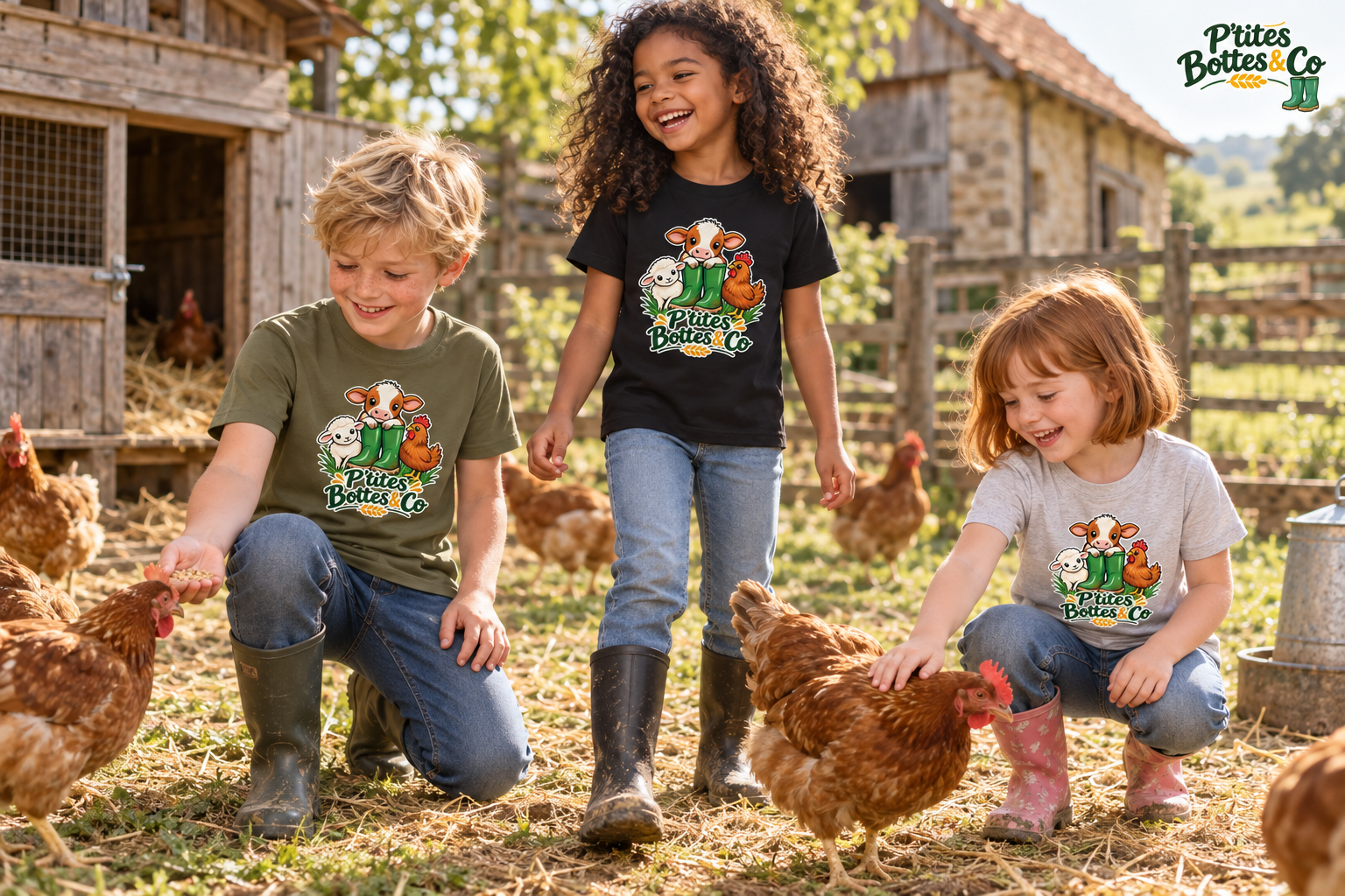 T-shirt "P'tites Bottes&Co" - La ferme