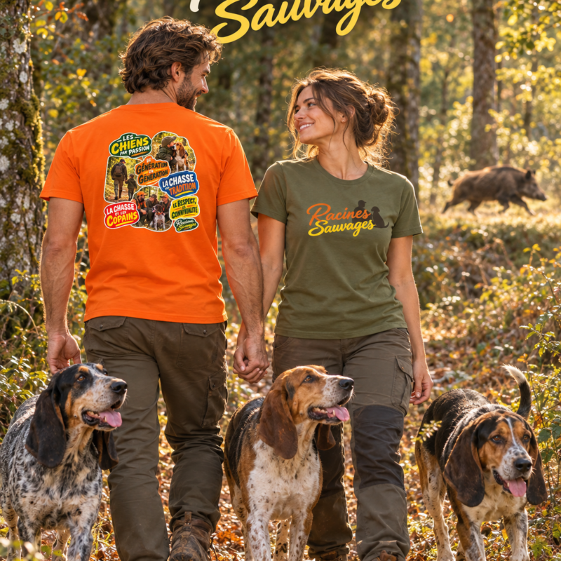 T-shirt « Racines Sauvages » – A la chasse