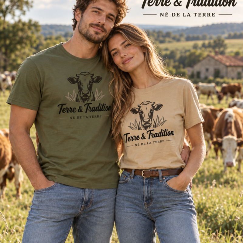 T-shirt « Terre & Tradition » – Vache