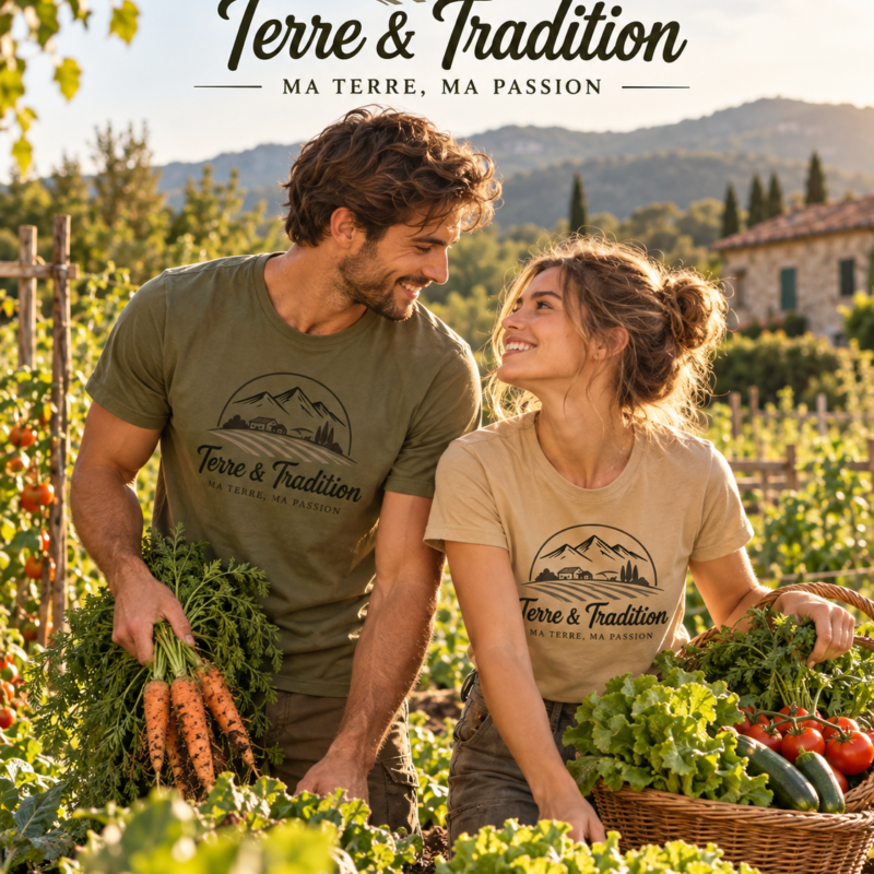 T-shirt « Terre & Tradition » – Ma Terre, Ma Passion