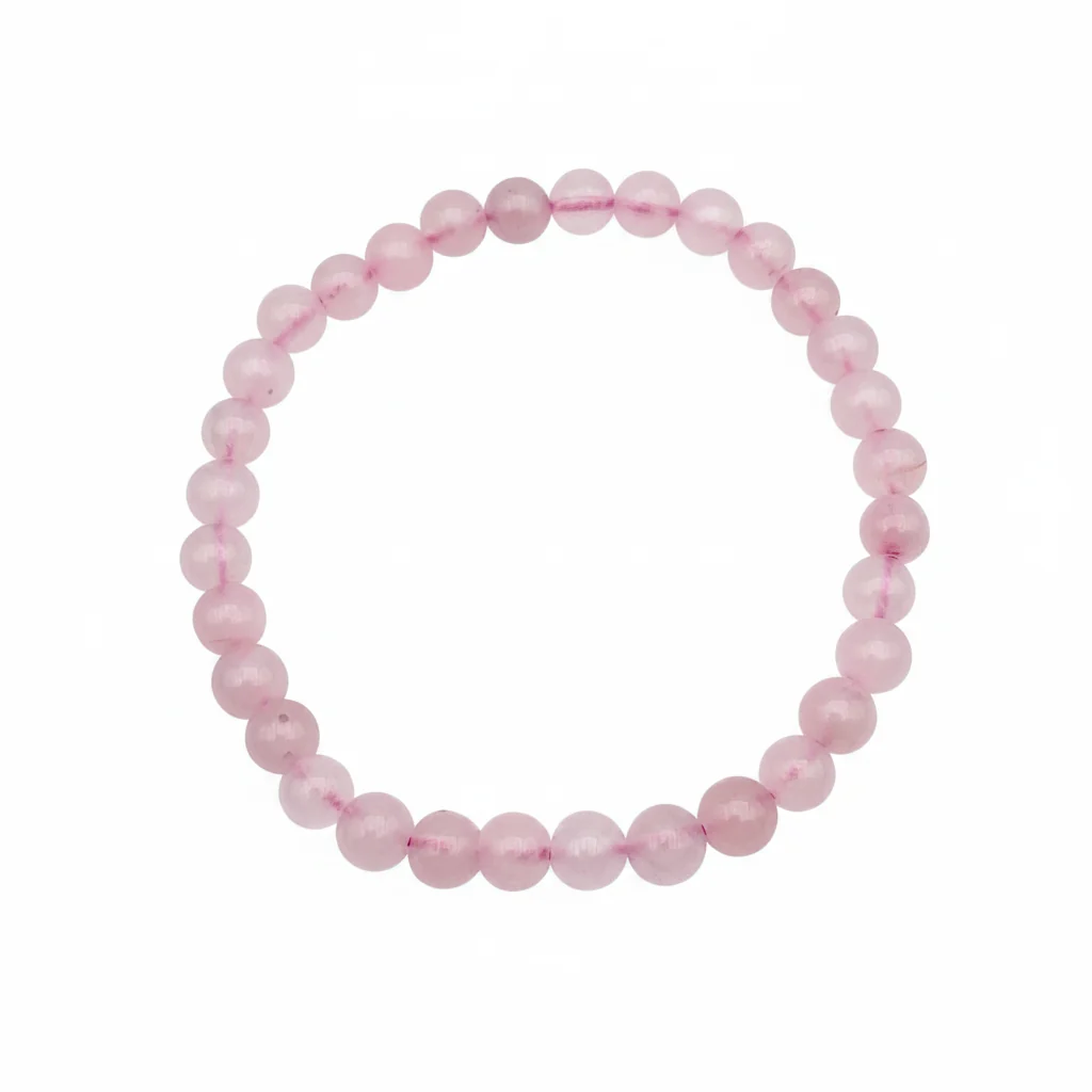 Bracelet Quartz rose naturel - perles 6mm – Image 2