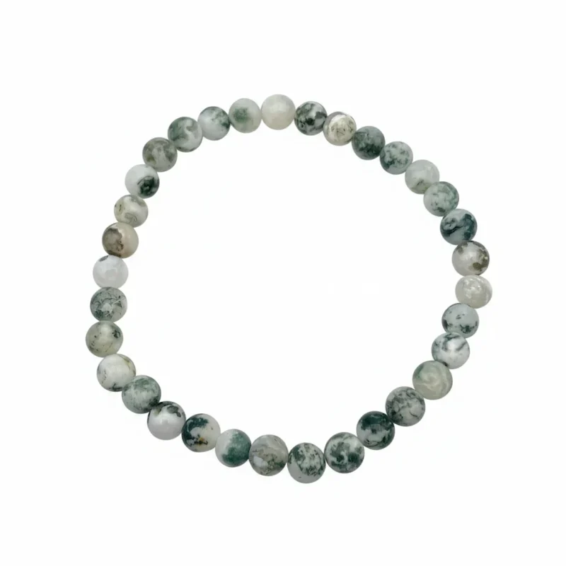 Bracelet Agate Arbre Naturelle – perles 6mm